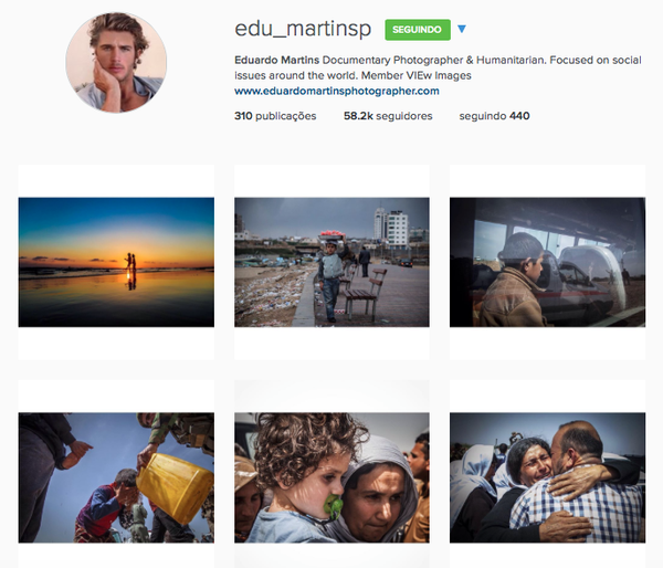O perfil do Instagram do falso fotógrafo Eduardo Martins O perfil do Instagram do falso fotógrafo Eduardo Martins - Sputnik Brasil