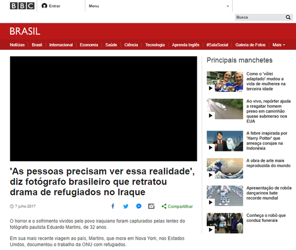 Eduardo é destaque na página da BBC Brasil. O artigo foi deletado hoje a tarde, depois da denúncia de fraude Eduardo é destaque na página da BBC Brasil. O artigo foi deletado hoje a tarde, depois da denúncia de fraude - Sputnik Brasil