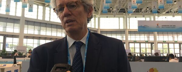 Paulo Nogueira Batista Jr, vice-presidente Do Novo Banco de Desenvolvimento dos BRICS, em 3 de setembro de 2017, em Xiamen - Sputnik Brasil