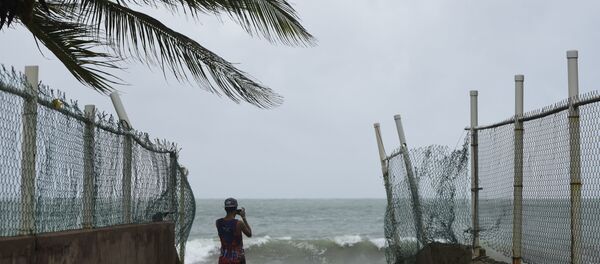 Imagem da passagem do furacão Irma por Porto Rico, na América Central - Sputnik Brasil