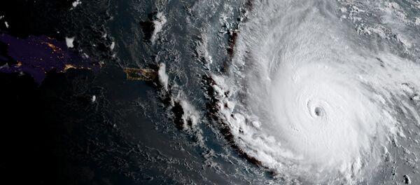 Imagem da vista do furacão Irma do espaço Imagem da vista do furacão Irma do espaço - Sputnik Brasil