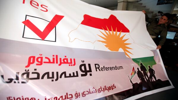 Preparativos para o referendo sobre a independência no Curdistão iraquiano - Sputnik Brasil