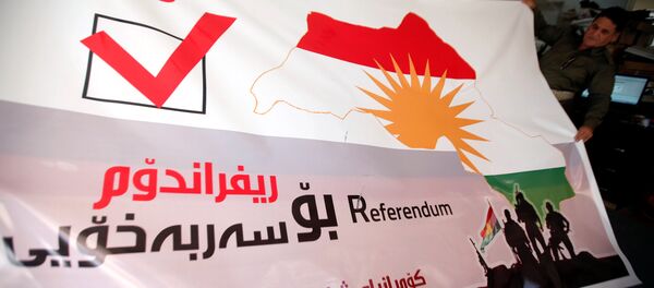 Preparativos para o referendo sobre a independência no Curdistão iraquiano - Sputnik Brasil