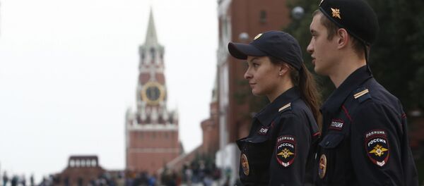 Polícia na Praça Vermelha em Moscou - Sputnik Brasil
