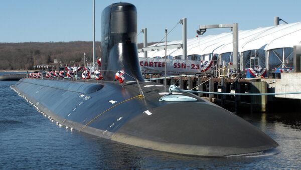 Submarino norte-americano USS Jimmy Carter em Groton, estado de Connecticut, EUA (foto de arquivo) - Sputnik Brasil