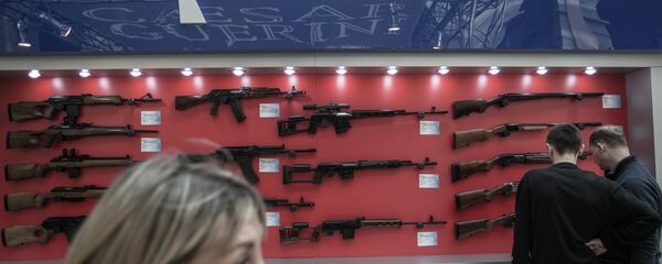 Stand of Kalashnikov Concern at 'Weapons and Hunting' excibition un Moscow. - Sputnik Brasil