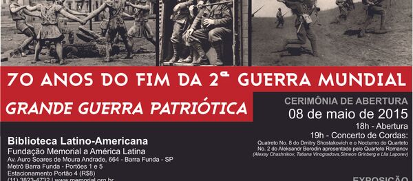 Mostra de fotografia dedicada aos 70 anos do fim da Segunda Guerra Mundial Mostra de fotografia dedicada aos 70 anos do fim da Segunda Guerra Mundial - Sputnik Brasil