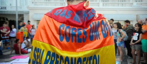 Imagem do ato contra a LGBTfobia e pela criminalização da homofobia, realizado no Rio de Janeiro - Sputnik Brasil