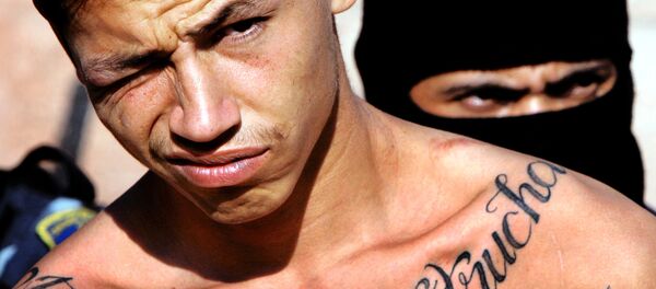 Membro da quadrilha Mara Salvatrucha (foto de arquivo) - Sputnik Brasil