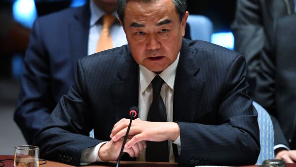Ministro das Relações Exteriores da China, Wang Yi, durante 72ª Assembleia Geral da ONU - Sputnik Brasil