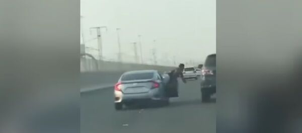 Passageiro tenta agredir motorista de outro carro e carma contra-ataca - Sputnik Brasil