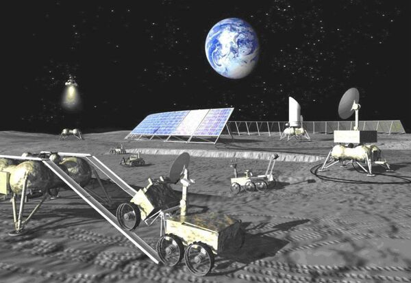 Humanos de volta à Lua: сomo será 1ª cidade extraterrestre? Humanos de volta à Lua: сomo será 1ª cidade extraterrestre? - Sputnik Brasil