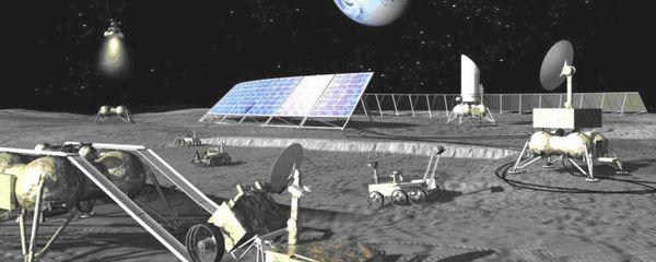 Base lunar futura da Rússia na imaginação do artista - Sputnik Brasil