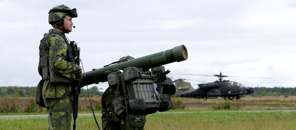Defesa aérea da Suécia pela primeira vez contra os helicópteros de assalto como parte dos exercícios militares (File) - Sputnik Brasil