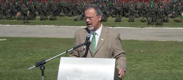 Ministro da Defesa do Brasil, Raul Jungmann, em discurso para 2.400 militares mobilizados para atuar nos Jogos Olímpicos de 2016, no Rio de Janeiro - Sputnik Brasil