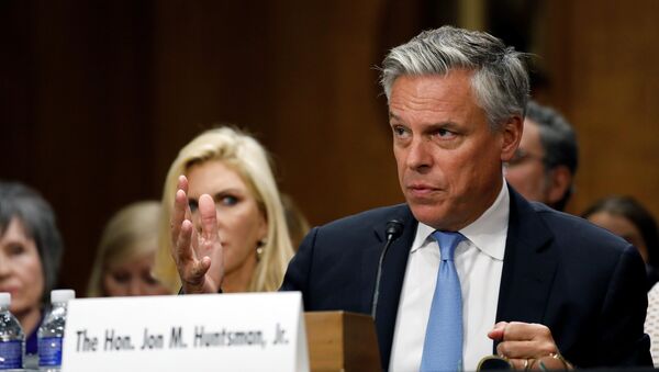 Former Gov. Jon Huntsman (R-UT) testifies before a Senate Foreign Relations Committee hearing on his nomination to be ambassador to Russia on Capitol Hill in Washington, U.S - Sputnik Brasil