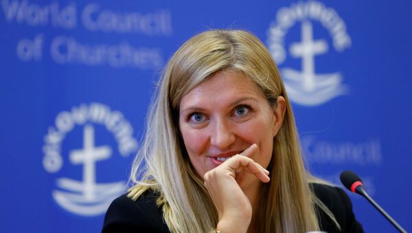 Beatrice Fihn, Executive Director of the International Campaign to Abolish Nuclear Weapons (ICAN), attends a news conference after ICAN won the Nobel Peace Prize 2017, in Geneva, Switzerland October 6, 2017. - Sputnik Brasil