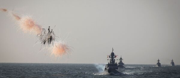 Treinamentos da flotilha da Frota do Cáspio - Sputnik Brasil
