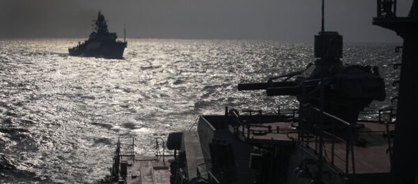 Treinamentos da flotilha da Frota do Cáspio - Sputnik Brasil