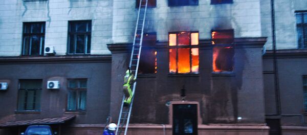 Incêndio no edifício da Casa dos Sindicatos de Odessa - Sputnik Brasil