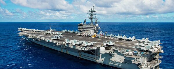 Porta-aviões Ronald Reagan dos EUA perto da península da Coreia (foto de arquivo) - Sputnik Brasil