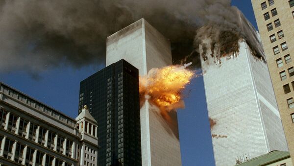 Momento do ataque ao World Trade Center em 11 de setembro de 2001, Nova York - Sputnik Brasil