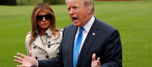 A primeira-dama Melania Trump na entrevista que viralizou na internet. - Sputnik Brasil