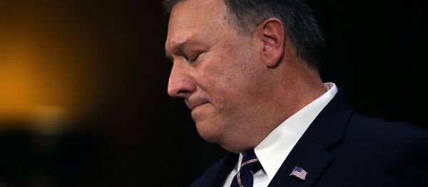 Representative Mike Pompeo pauses as he testifies before a Senate Intelligence hearing on his nomination to head the CIA on Capitol Hill in Washington, U.S., January 12, 2017 - Sputnik Brasil