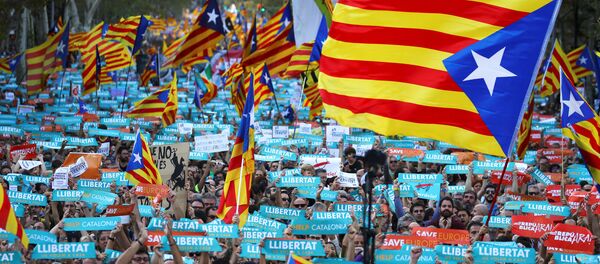 Marcha pela independência da Catalunha (foto de arquivo) - Sputnik Brasil