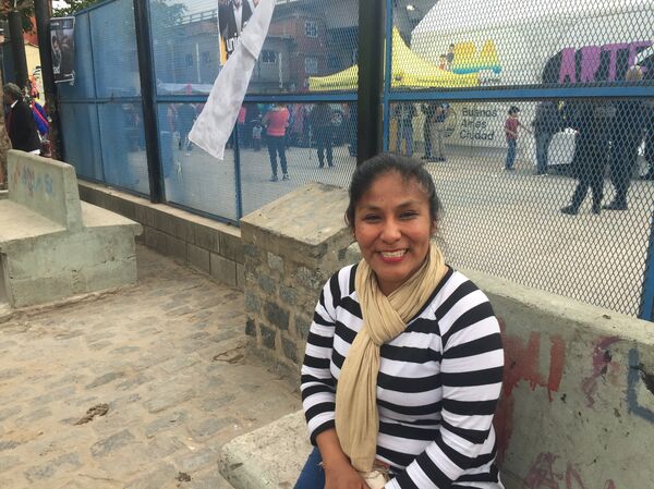 Mirella Churqui, uma das delegadas da Villa 31 - Sputnik Brasil