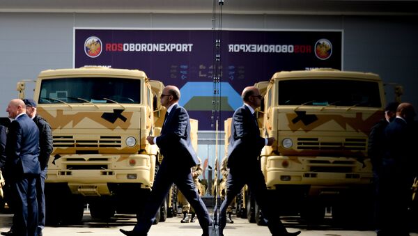 Estande da Rosoboronexport durante fórum internacional técnico-militar ARMY-2016 - Sputnik Brasil