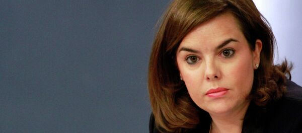 Soraya Sáenz de Santamaría, la vicepresidenta del Gobierno, ministra de la Presidencia y portavoz del Gobierno - Sputnik Brasil