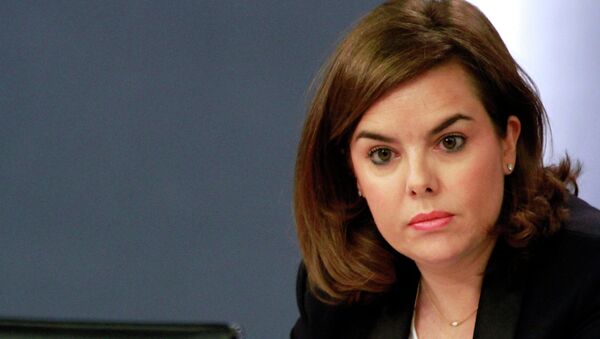 Soraya Sáenz de Santamaría, la vicepresidenta del Gobierno, ministra de la Presidencia y portavoz del Gobierno - Sputnik Brasil