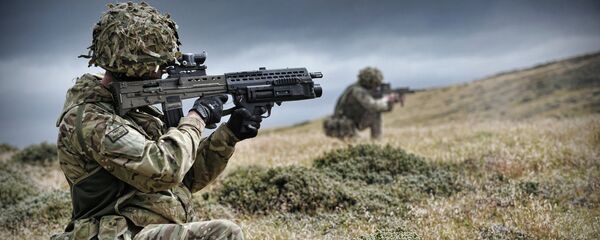 Soldados britânicos nas Malvinas - Sputnik Brasil