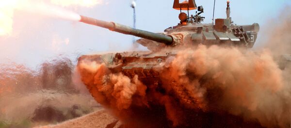 Tanque T-72B3 durante treinamentos (foto de arquivo) - Sputnik Brasil