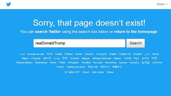 Página informa conta desativada de Trump no Twitter - Sputnik Brasil