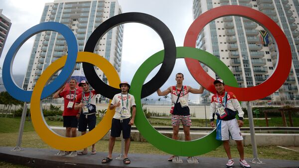 Atletas russos na Vila Olímpica, no Rio de Janeiro, durante as Olimpíadas de Verão de 2016 - Sputnik Brasil