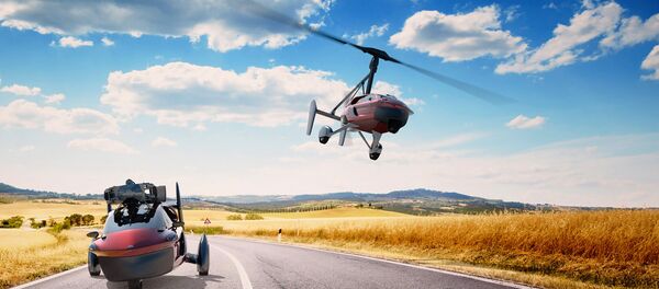 Primeiro carro voador do mundo (imagem ilustrativa) - Sputnik Brasil