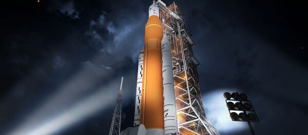 La impresión artística del Sistema Espacial de Lanzamiento de la NASA - Sputnik Brasil