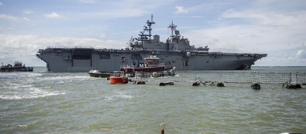 O navio de assalto USS Wasp norte-americano - Sputnik Brasil