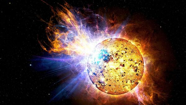 Explosão do Sol (ilustração artística) - Sputnik Brasil