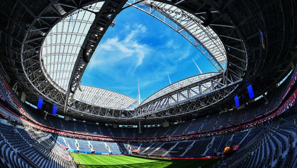 O estádio Sankt Peterburg nas vésperas do início da Copa das Confederações 2017 - Sputnik Brasil