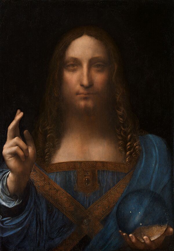 Pintura Salvator Mundi, de Leonardo da Vinci. - Sputnik Brasil