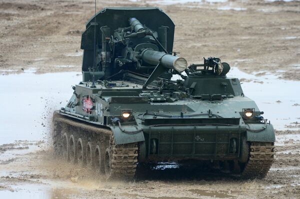 Morteiro autopropulsado russo 2S4 Tyulpan  - Sputnik Brasil