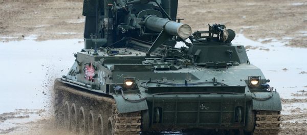 Morteiro autopropulsado russo 2S4 Tyulpan Morteiro autopropulsado russo 2S4 Tyulpan - Sputnik Brasil