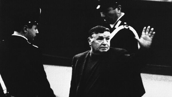 Mafioso Salvatore Riina durante seu julgamento, em 1993 - Sputnik Brasil