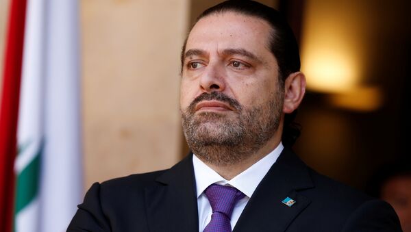Lebanon's Prime Minister Saad al-Hariri is seen at the governmental palace in Beirut, Lebanon October 24, 2017 - Sputnik Brasil