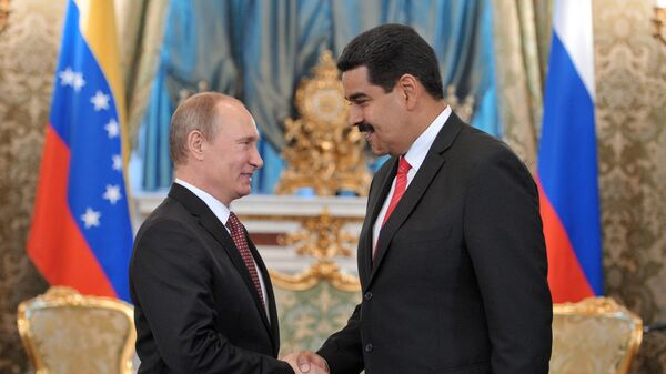 Presidente russo, Vladimir Putin, com seu homólogo venezuelano, Nicolás Maduro - Sputnik Brasil