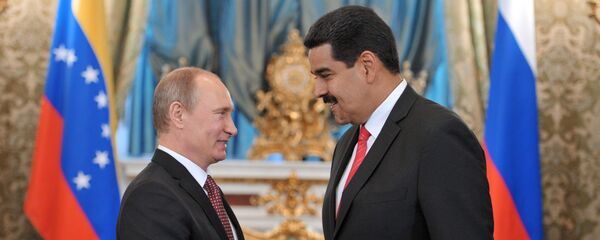 Presidente russo, Vladimir Putin, com seu homólogo venezuelano, Nicolás Maduro - Sputnik Brasil