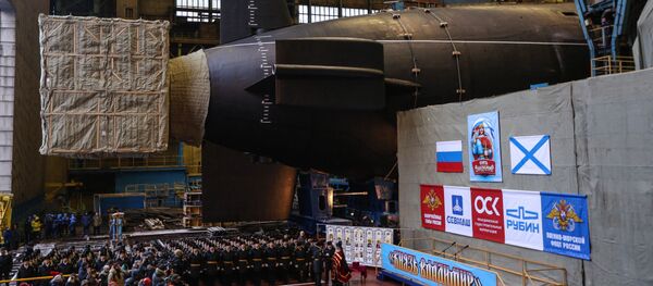 Lançamento do submarino russo Knyaz Vladimir à água - Sputnik Brasil